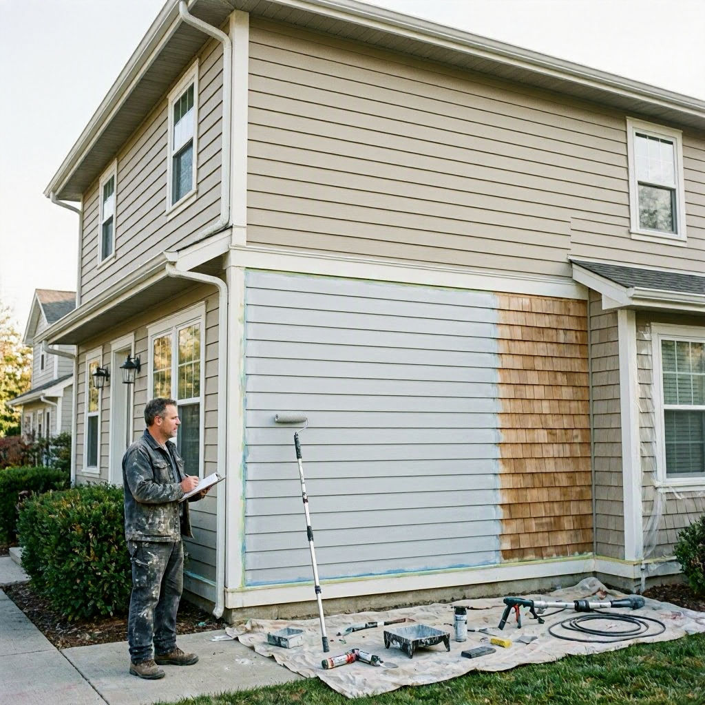 Exterior house painting cost: siding type, prep, and labor