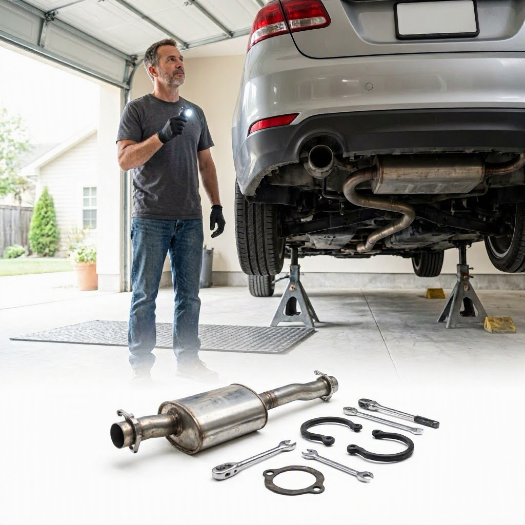 Exhaust system repair cost: muffler, pipe, gasket, and hanger