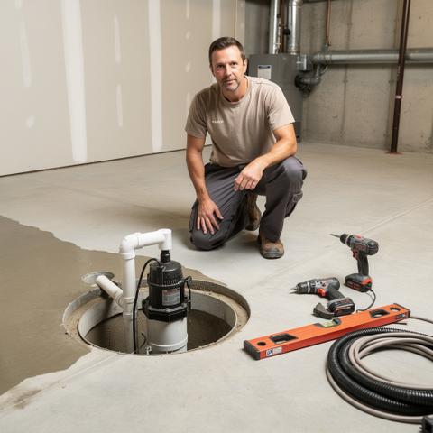 Sump pump installation cost for a wet basement
