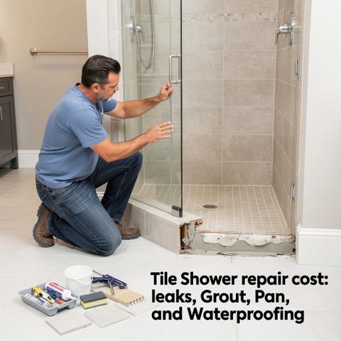 Tile shower repair cost: leaks, grout, pan, and waterproofing