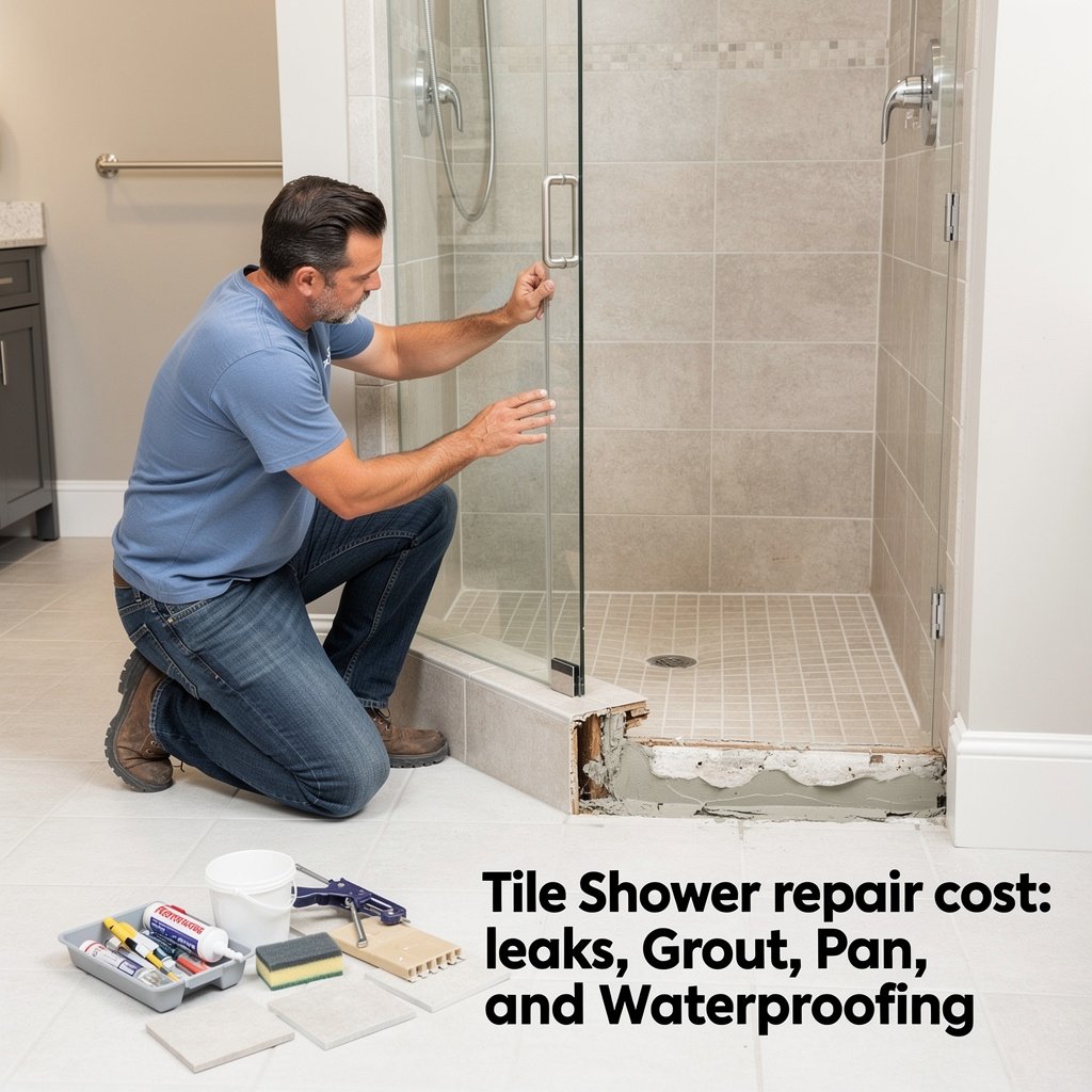 Tile shower repair cost: leaks, grout, pan, and waterproofing