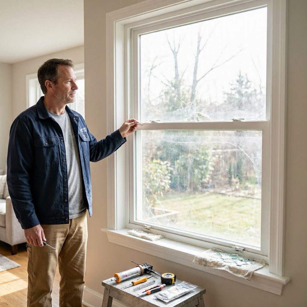 Window repair cost: broken glass, sash, seal failure, and hardware