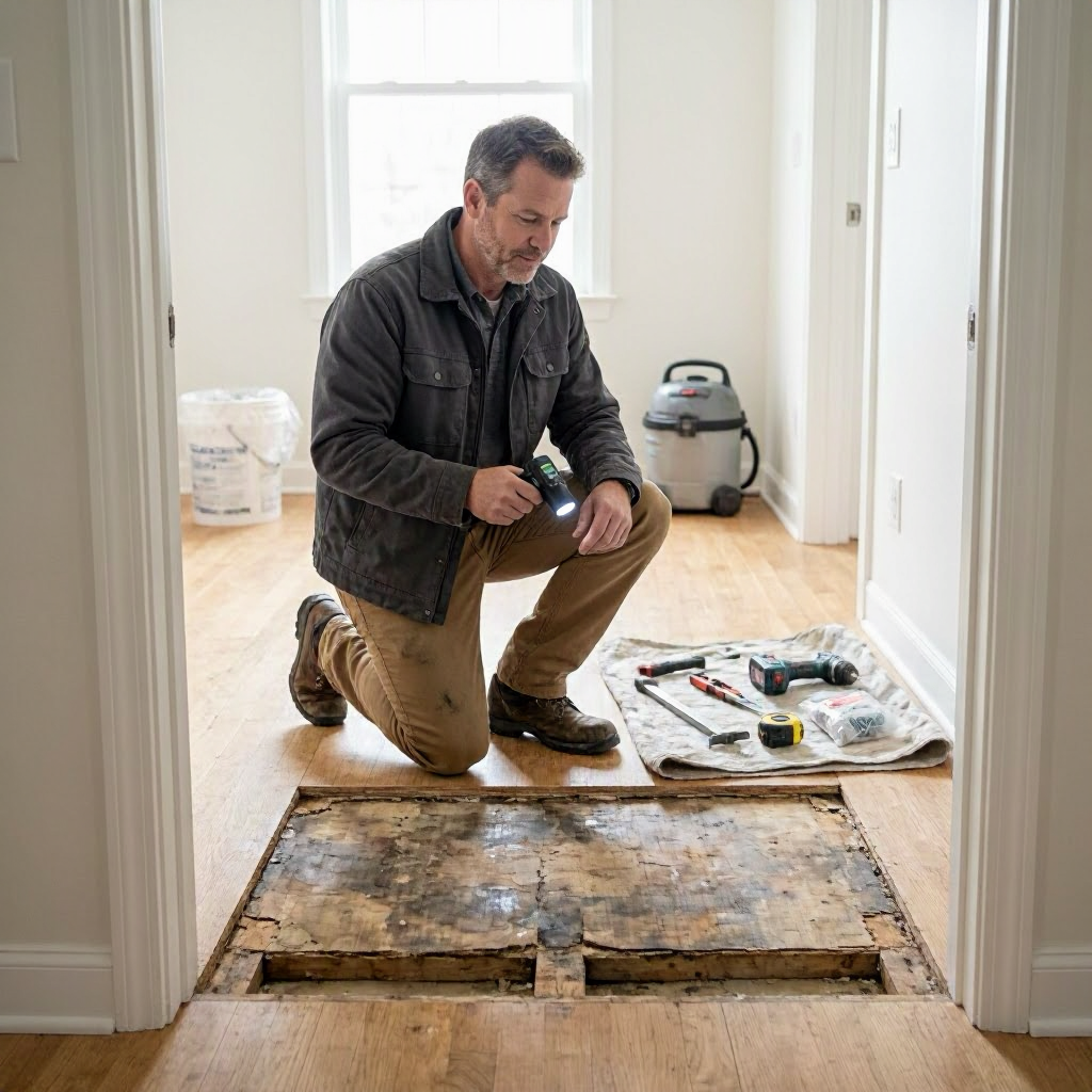 Subfloor repair cost after water damage or rot