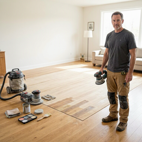 Hardwood floor refinishing cost: sanding, staining, and repairs