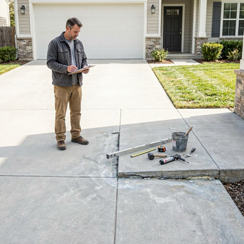 Concrete leveling cost for sidewalks, patios, and driveways