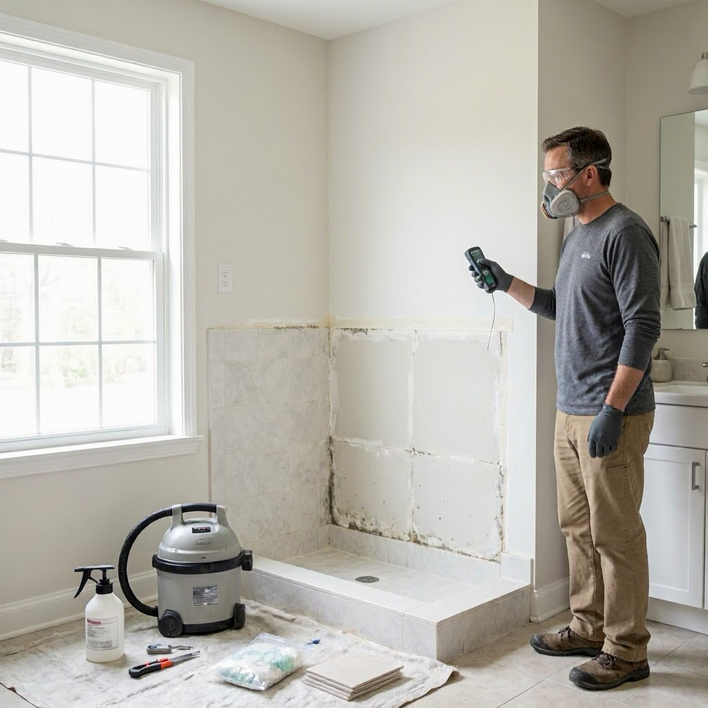 Mold remediation cost in a basement or bathroom