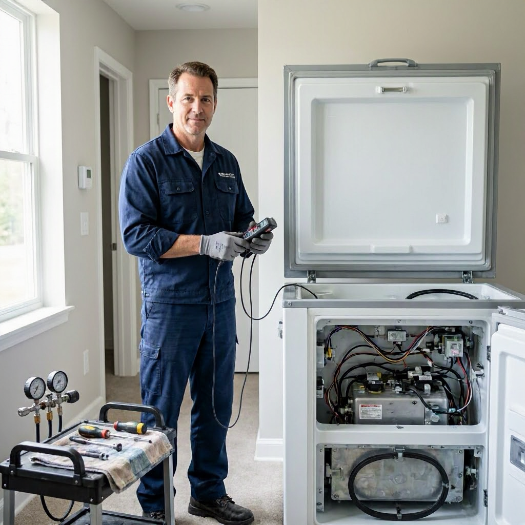 Freezer repair cost: compressor, seal, thermostat, and defrost system