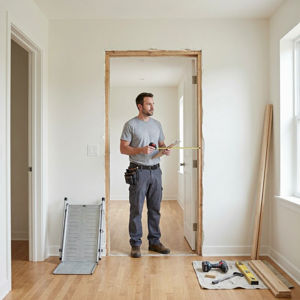 Widening a doorway for wheelchair access: cost and permit questions