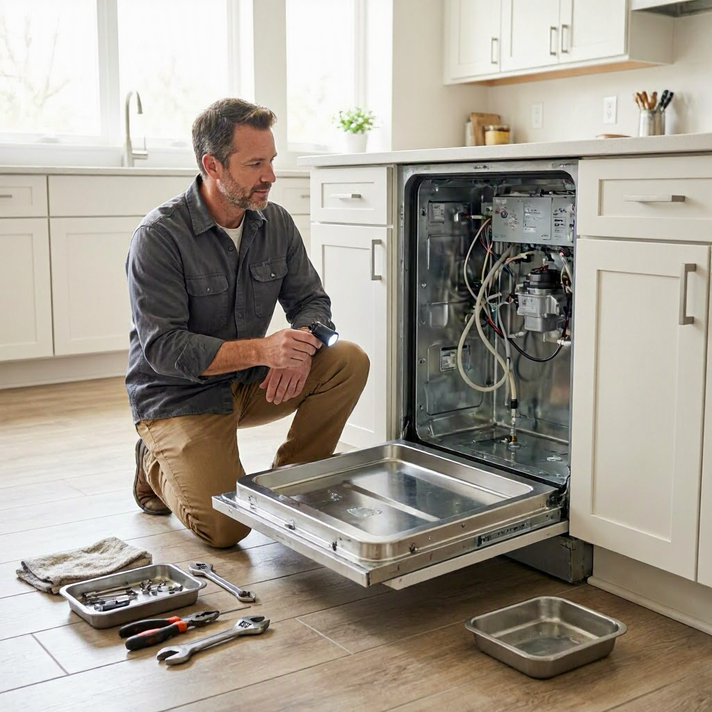 Dishwasher repair cost: pump, motor, control board, and leaks