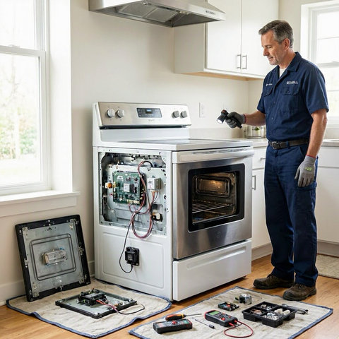 Oven and range repair cost: igniter, element, thermostat, and control board