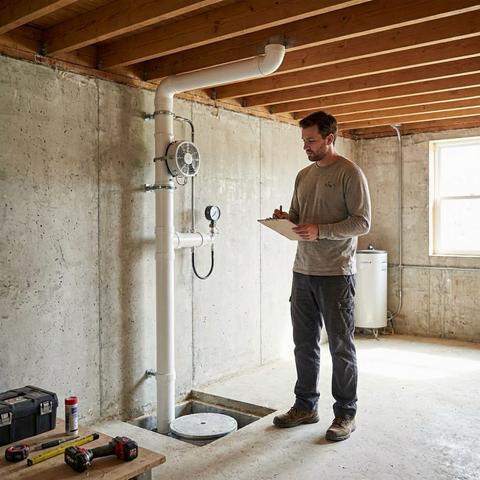 Radon mitigation system cost for a single-family home